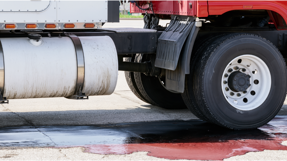 Transmission Leak on a Heavy-Duty Truck Causes, Warning Signs, and What to Do Now